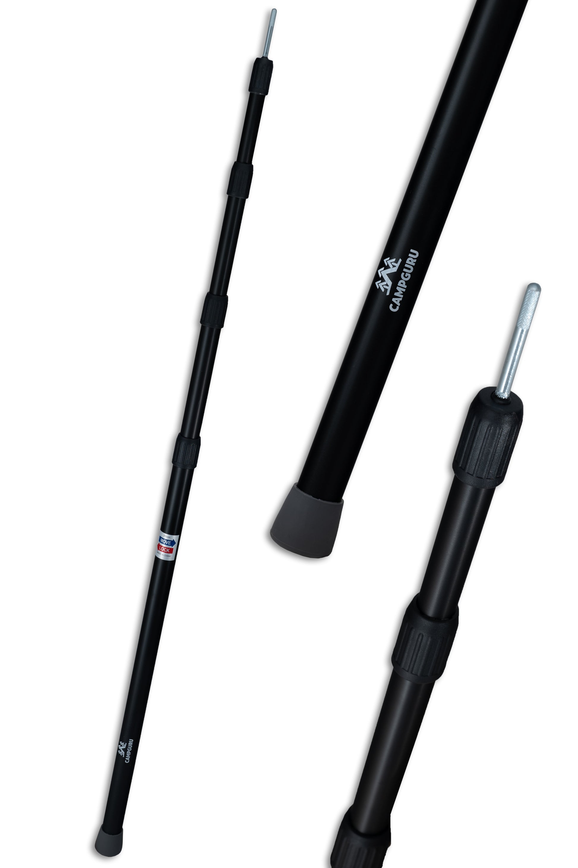 Aluminium Tarp Pole 250 Cm /4 Parts Black