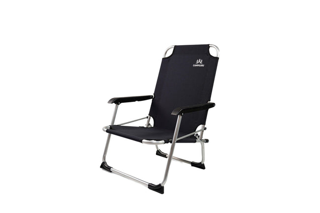 Lage opvouwbare campingstoel grijs